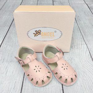L'Amour Angel Baby Shoes Leather H210 T-Strap Sz 4